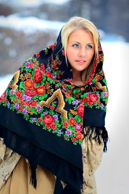 Русские женские платки Русские женские платки